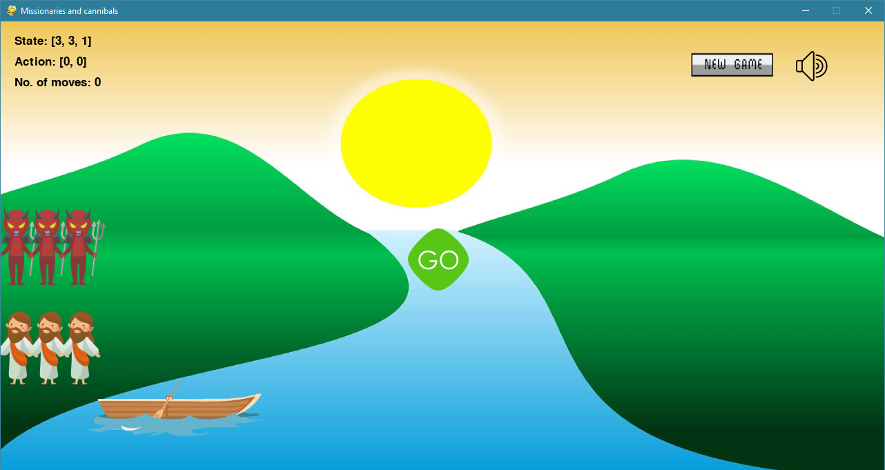 Original Pygame game start screen.